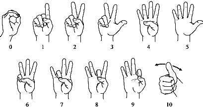 American Sign Language Numbers