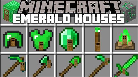 Minecraft Emerald House Mod Instantly Spawn Emerald Structures