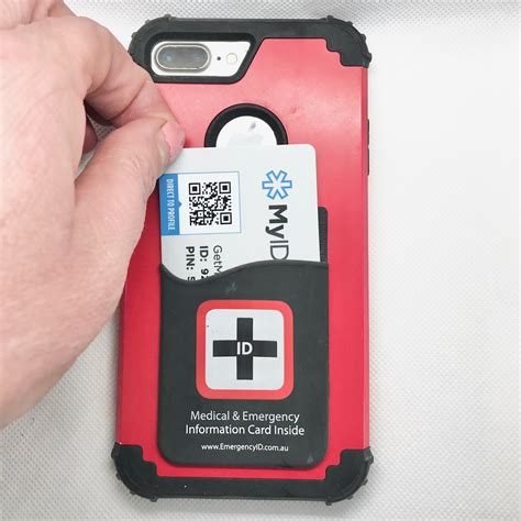 Why use a wallet, when your smartphone can carry your business cards, cash, or other important cards. MyID Card Phone Pocket - Emergency ID Australia