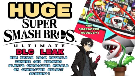Huge Smash Ultimate Dlc Leak Dlc Character Select Screen Leaked New