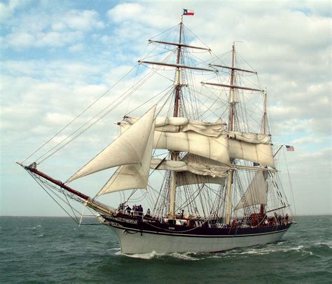 The Elissa A Three Masted Iron Hulled Sailing Ship Built In 1877 In