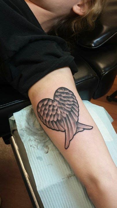 Angel Wings Forming Heart Tattoo By Paco Garcia Tattoos Tattoo