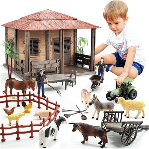 Buy Farm Animals Farmhouse Toys 150pcs Farm Building Toys Farm