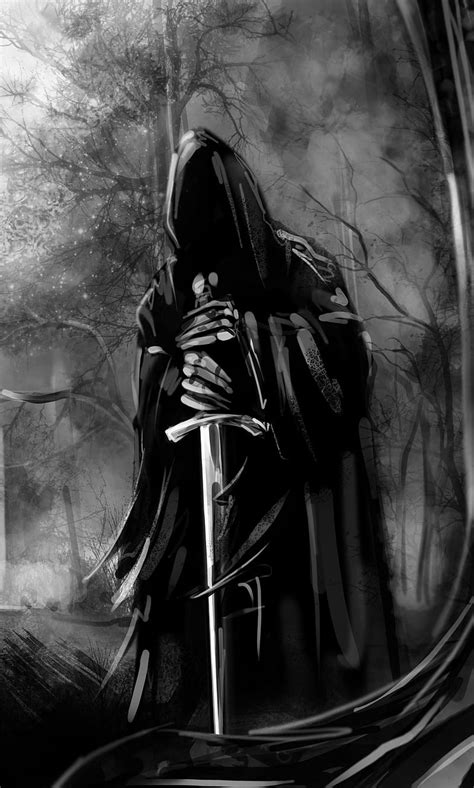 Reaper Grim Death Dark Magic Skull Dogs Gothic Fantasy Cool