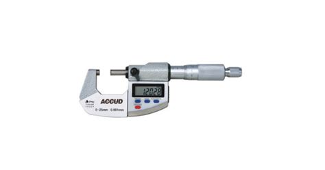 Accud Ac 313 001 02 25mm Coolant Proof Dual Scale Digital Micrometer