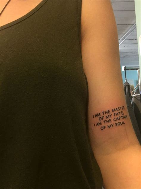 Stream songs including i am the captain of my soul. Invictus tattoo | Soul tattoo, Tattoos, Fate tattoo