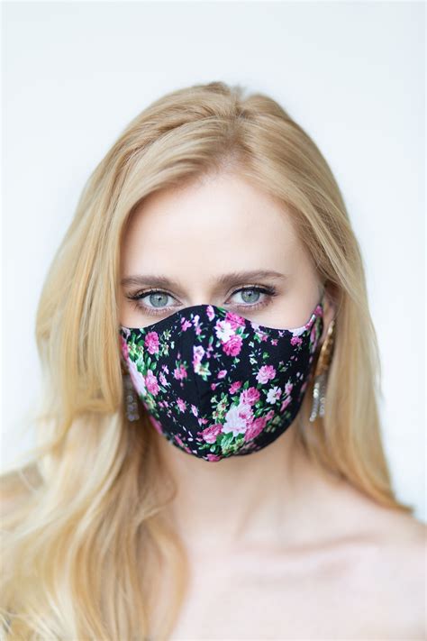 Floral Face Mask Flower Mask Womens Masks Face Covering Etsy