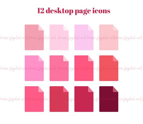24 Pink Desktop Folder Icons Desktop Icons Macbook Icons Etsy