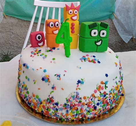 Number Block Birthday Cake Block Birthday Birthday Party Cake