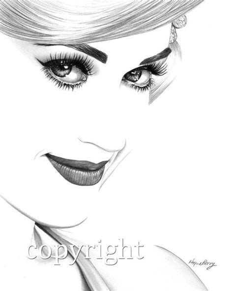 Katy Perry Pencil Portrait 8x10 Fine Art Print By Wendy Hogue Berry