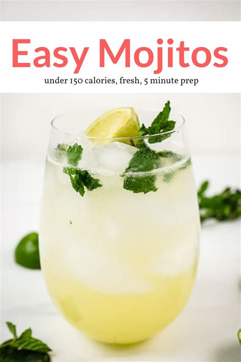 Easy Mojitos Slender Kitchen Recipe Low Calorie Drinks Slender