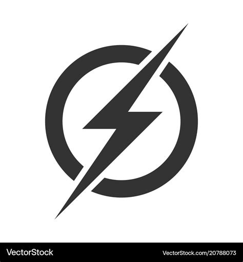 Power Lightning Logo Icon Royalty Free Vector Image