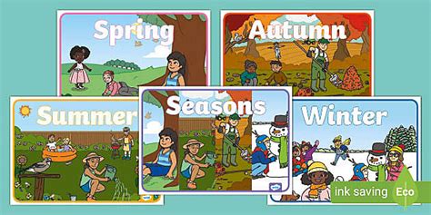 Four Seasons Display Signs Teacher Made Twinkl