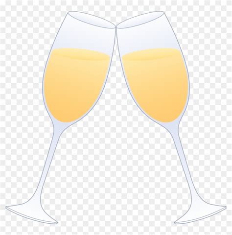 Glasses Of Champagne Clinking Two Wine Glasses Clinking Cartoon