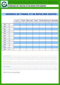 Comprendre Et Mettre En Place L Affichage Horaires De Travail