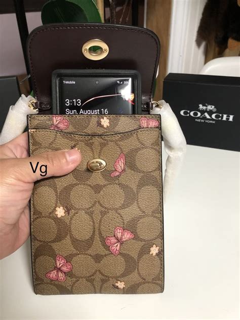 Coach Phone Crossbody Limited Edition Signature Coated Canvas With