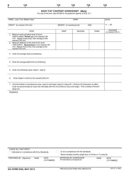 Da Form 5501 Fillable Pdf Printable Forms Free Online