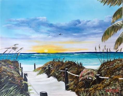 Access The Siesta Key Sunset Painting By Lloyd Dobson Fine Art America