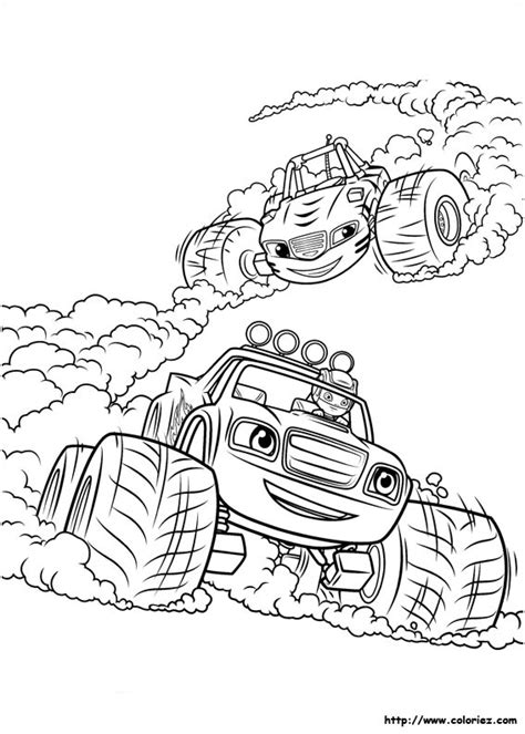 10 Nice Coloriage Blaze Et Les Monsters Machine Photograph  COLORIAGE