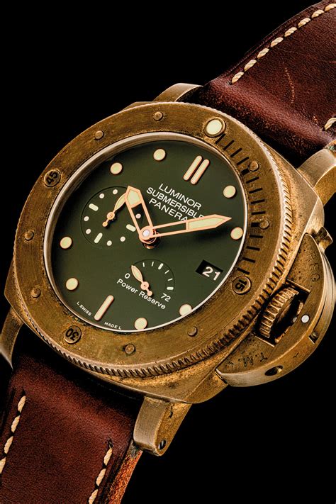 Panerai A Bronze Limited Edition Automatic Wristwatch With Power