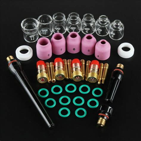 TIG Welding Torch 3 32 Gas Lens 12 Pyrex Cup 2 4mm Collet Kit For WP