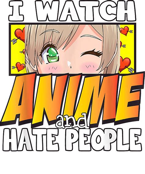 I Watch Anime And Hate People Cute Anime Girl Eyes Introvert Greeting