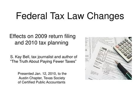 Ppt Federal Tax Law Changes Powerpoint Presentation Free Download