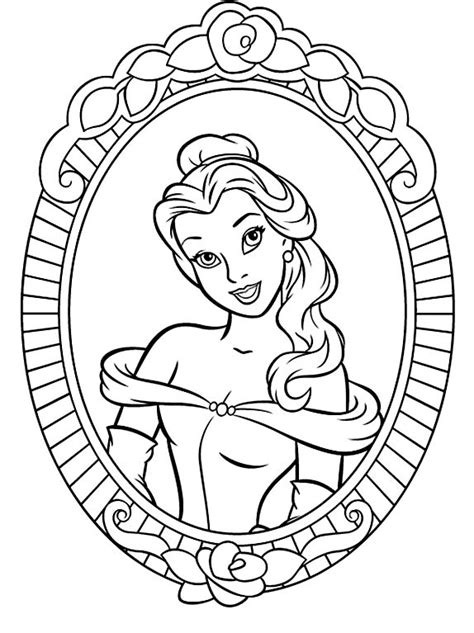 Size this image is 45500 bytes and the resolution 390 x 512 px. Free Printable Belle Coloring Pages For Kids