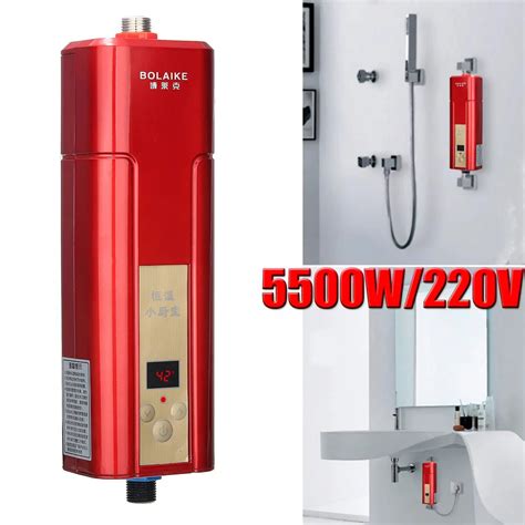 220v 5500w Electric Water Heater Instant Tankless Water Heater Indoor Shower Kitchen Bathroom