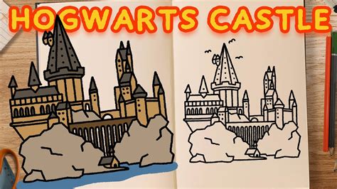 How To Draw Hogwarts Castle Step By Step Easy Best Games Walkthrough
