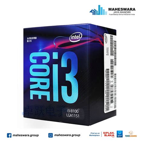 Intel Core I3 8100 Box Lga 1151 Siplah