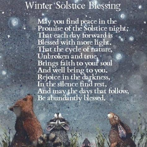 🌿 Winter Solstice Blessing 🌿 May You Find Peace In The Promise Of The
