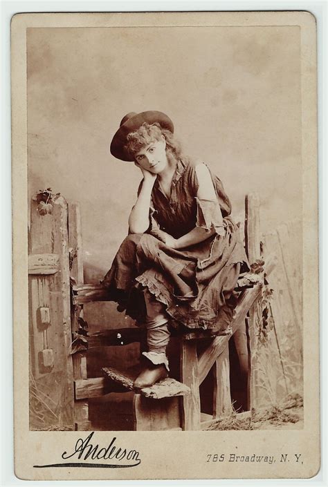 Cabinet Photo Cowgirl Ca 1870s 1880 Vintage Photo Album Vintage
