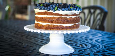 Vanilla Blueberry And Blackberry Naked Cake Oversixty