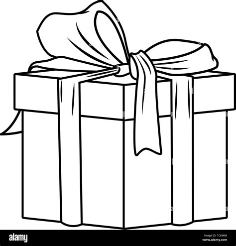 Cartoon Wrapped Present Black And White Stock Photos And Images Alamy
