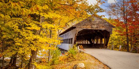 Pretty Autumn Covered Bridge Pictures Beautiful Bridges Country Living