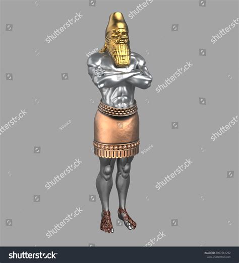 King Nebuchadnezzars Dream Statue Daniels Prophecies Ilustrações Stock