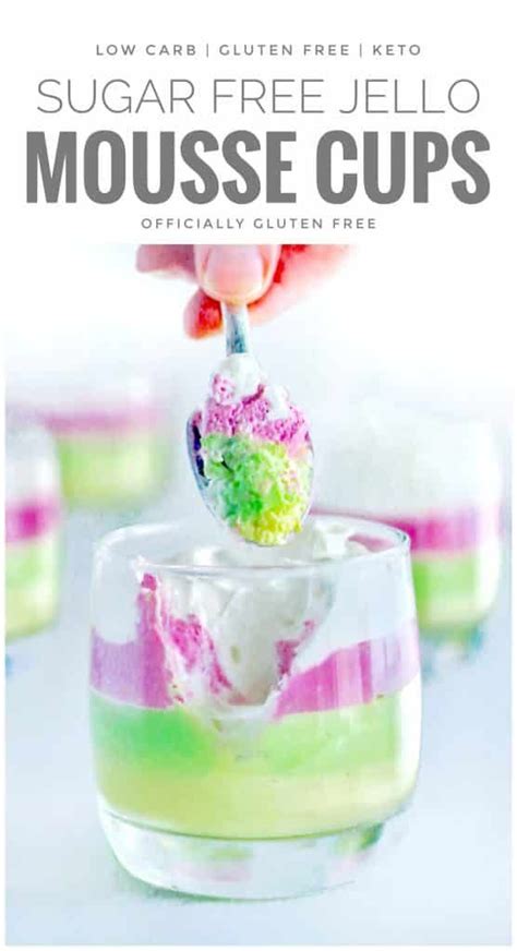 Easter dessert recipes with pictures. Sugar Free Jello Mousse Cups | Low Carb Rainbow Jello ...