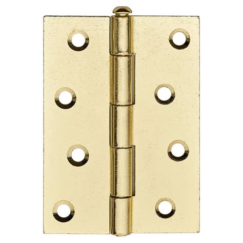 Loose Pin Steel Butt Hinge Brass Plated 100x41mm Pair Hiatt Hardware
