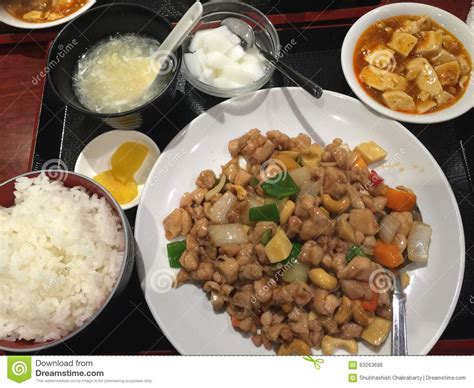 Chinese Meal Set Stock Photo Image Of Dinner Rice Desert 63263696