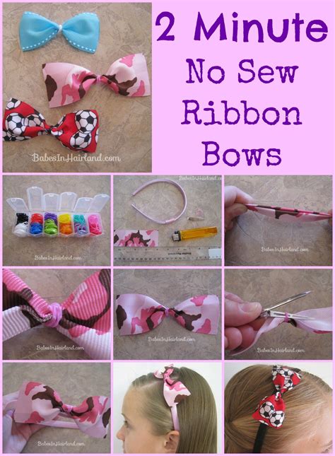 Minute No Sew Ribbon Bows Babes In Hairland Homemade Hair Bows Diy Bow Diy Hair Bows