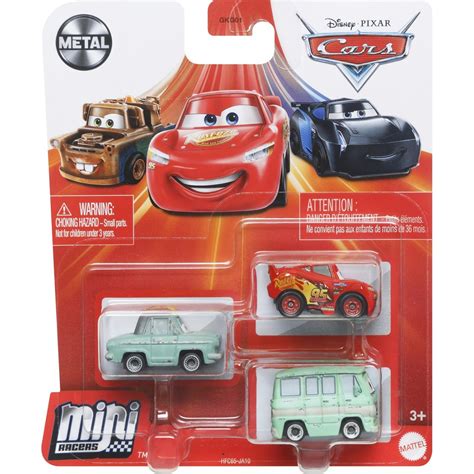 Mattel Disney Pixar Cars Mini Racers 3 Pack Rusty Dusty Rusteze Set