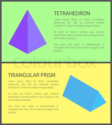 Tetrahedron And Triangular Prism Stock Vector Colourbox