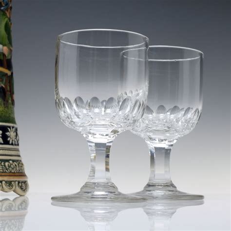 pair antique victorian glass rummers c1860 drinking glasses exhibit antiques