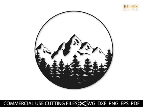 Mountain Svg Trees Svg Mountain Svg Outline Camping Outdoors Etsy Uk