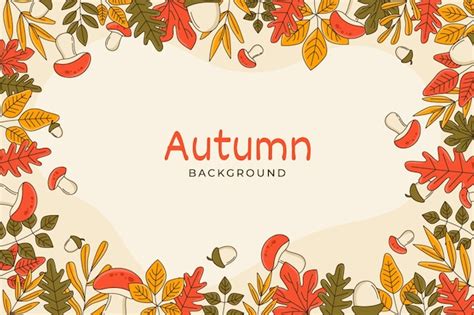 Premium Vector Hand Drawn Autumn Background