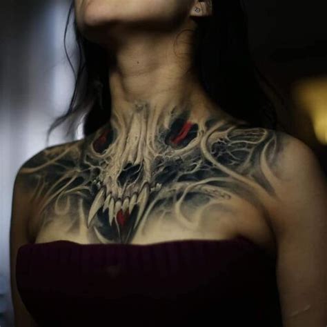 Share More Than 71 Gothic Chest Tattoos Super Hot Incdgdbentre
