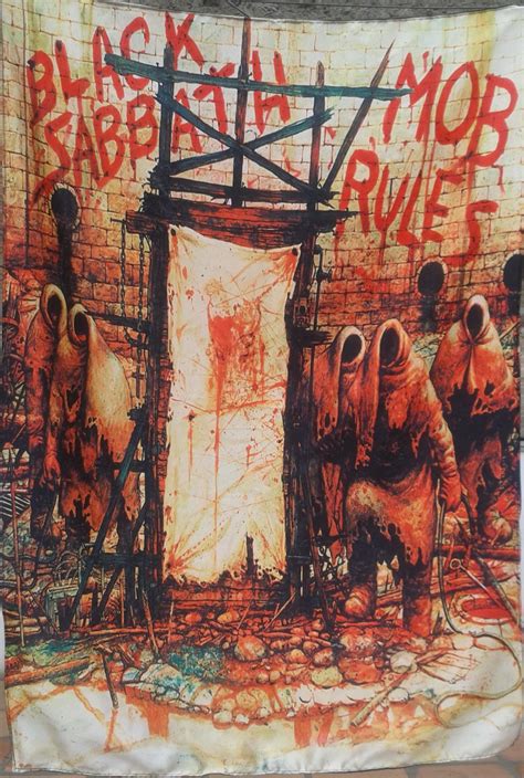 Black Sabbath Mob Rules Flag Cloth Poster Wall Tapestry Banner Cd Lp Ozzy