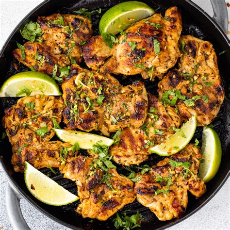 Grilled Cilantro Lime Chicken Thighs Gimme Delicious