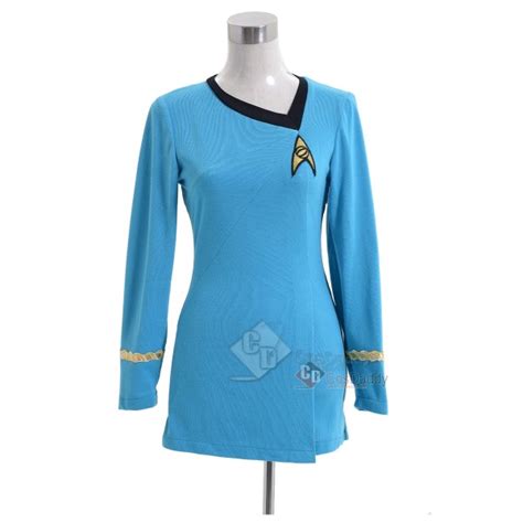 star trek the original series female duty uniform blue dress costume